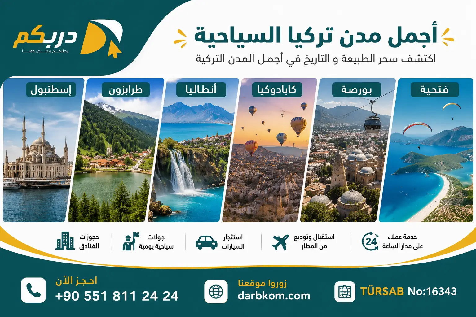 أجمل مدن تركيا السياحية